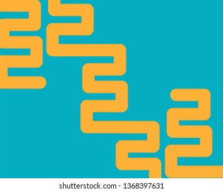 the pattern of colored lines of yellow zigzags on a blue background, a dynamic image, element for designer, jewelry, printing, textiles, screen saver