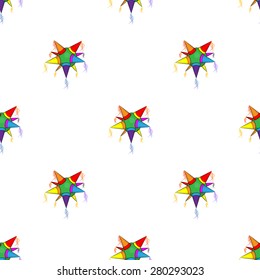 pattern of colored pianta on a white background