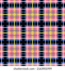Pattern of colored squares on lines, special backgrounds and textiles