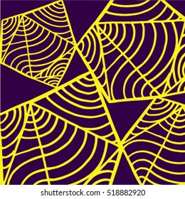 pattern of colored triangles and polygons