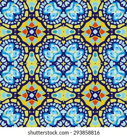 pattern of colorful abstract mandala shapes
