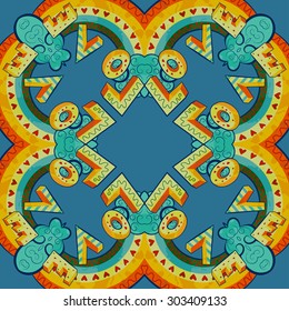 pattern of colorful abstract mandala shapes 7