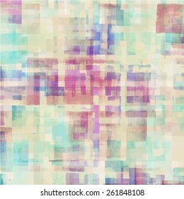 Pattern of colorful abstract watercolor geometric shapes. Vector background. 