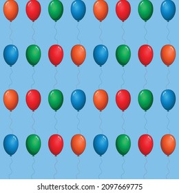  patrón de colorido   globos sobre fondo azul. lindo juguetes para pequeños patrones de niños, diseño para niños