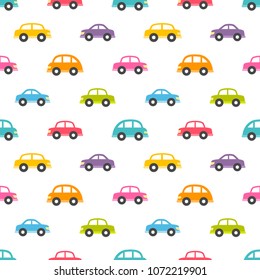 pattern with colorful cars