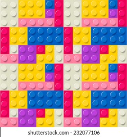 Pattern of colorful childish blocks vector