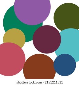 pattern with colorful circles. Abstract bright background. Vector illustration