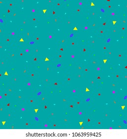 pattern of Colorful confetti with blue background,party concept,abstract texture vector