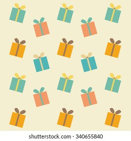 pattern of colorful of different gift  boxes