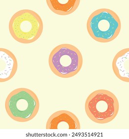 pattern a colorful donut with colorful sprinkles