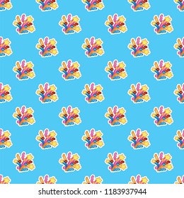 Pattern colorful festive flapper and fireworks for holiday. Event, celebration, party concept. Seamless pattern background