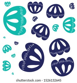 pattern colorful flowers isolated icon vector illustration design