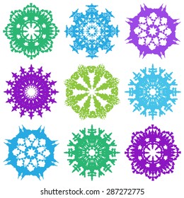 pattern with colorful flowers. Vector illustration.