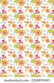 pattern colorful flowers wallpapers background