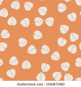 A pattern with colorful leaves you can use to print on fabric, paper and other surfaces
