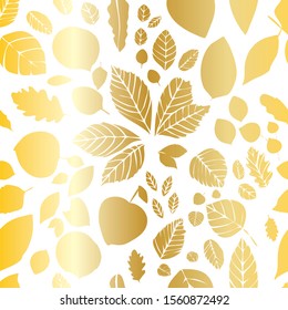 A pattern with colorful leaves you can use to print on fabric, paper and other surfaces