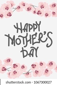 pattern of colorful Orchid flowers vector illustration.stock vector images of beautiful pink Orchid flowers. bright background.Mother's day greeting card with flowers background
