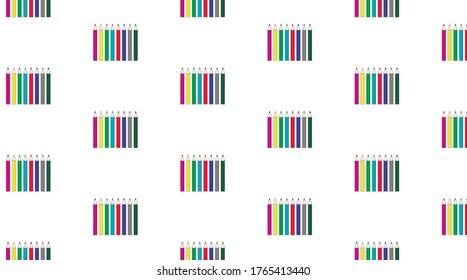 Pattern with colorful pencils. Suitable for school or office cards, decor, background, packaging.