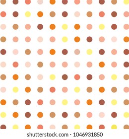 Pattern with colorful polka dots white background vector