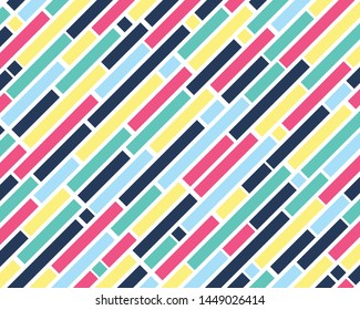 Pattern of colorful square shape and geometric on white background - Vector illustration 
