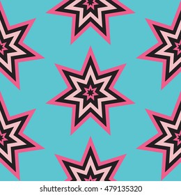 Pattern with colorful stars. Stars pattern.