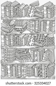 library books coloring pages