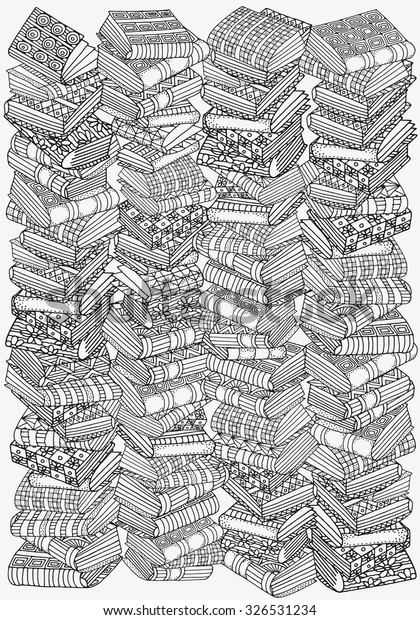 Download Pattern Coloring Book A4 Size Artistic Stock Vector (Royalty Free) 326531234