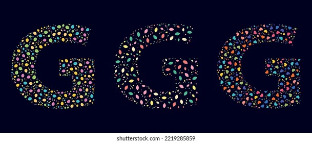 Los colores del patrón dejan la letra G
