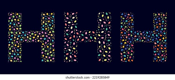 Los colores del patrón dejan la letra H