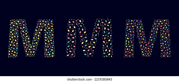 Los colores del patrón dejan la letra M