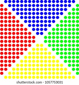 pattern with Colourful dots on background,wrong sign with point connecting network ,Abstract concept,background vector.