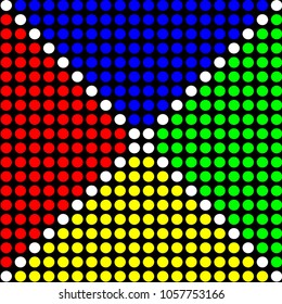 pattern with Colourful dots on background,wrong sign with point connecting network ,Abstract concept,background vector.