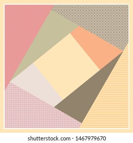 pattern combination with pastel color for scarf design