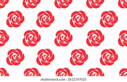 a pattern composed of red rose on transparent background , design for fabric or various pattern printing works.