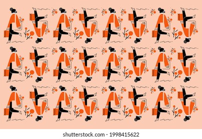 Pattern concept with human object 