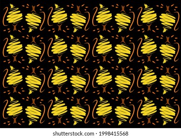 Pattern concept with trees background 