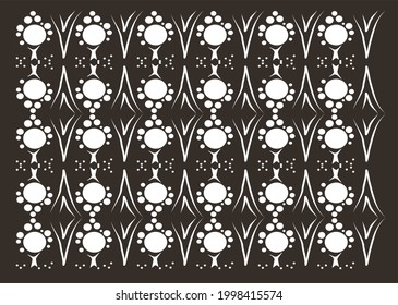 Pattern concept with trees and fruit background 