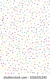 Pattern with confetti. Colorful on a white background color. A simple backdrop for screensavers, banners, wallpapers for your phone. Vector illustration. Rectangular, vertical