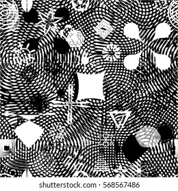 Pattern confetti, mesh, seamless vector background.
