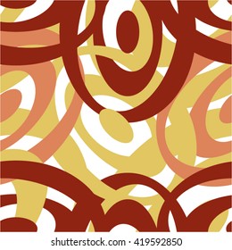 Pattern confetti, serpentine, spiral, circle, seamless vector background.
