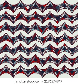 pattern of consecutive triangles of red blue color