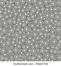 A pattern consisting of circles. Vector illustration. Black and White Background