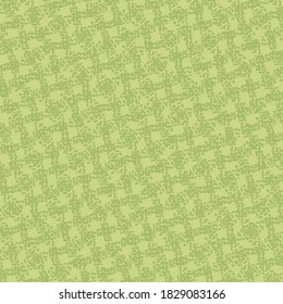 Pattern consisting of interwoven threads. Drawing made of dots. Green wallpaper texture.