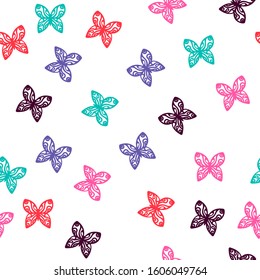 Pattern consisting of multi-colored butterflies. Seamless pattern in eps format.
