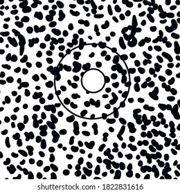 The pattern consists of spots, with a circle in the middle.