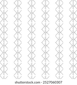 The pattern consists of vertical paths in the form of intersecting lines and rhombuses.