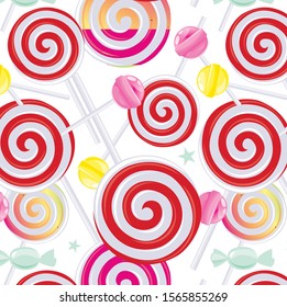 The pattern contains images of lollipops and sweets.