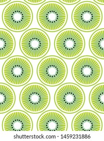 The pattern contains images of sliced kiwi.