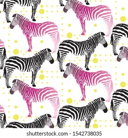 Pattern contains images of zebras.