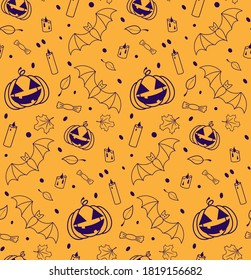pattern contour pictures halloween elements of holiday decorations